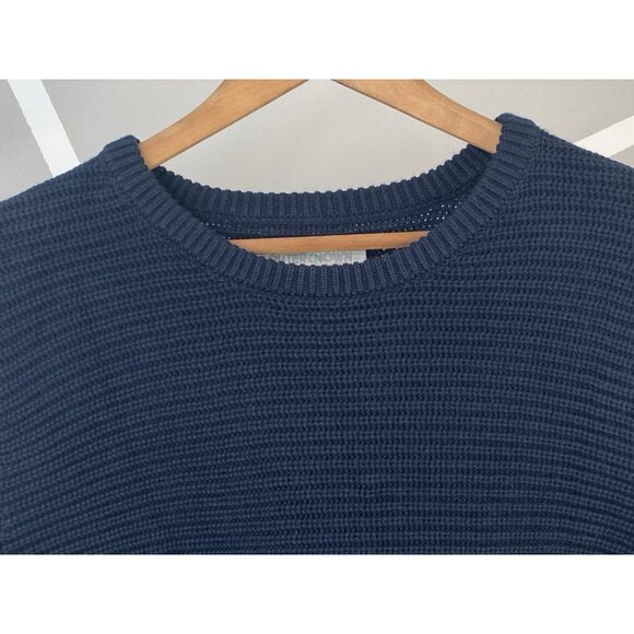 Outerknown Sweater Mens XXL Blue Organic Cotton Alpaca Wool Heavyweight Crew - Picture 9 of 16